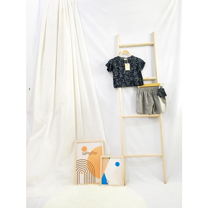 Wide Neck Kids Shirt Set 3 in 1 Casual Wear Family Unisex