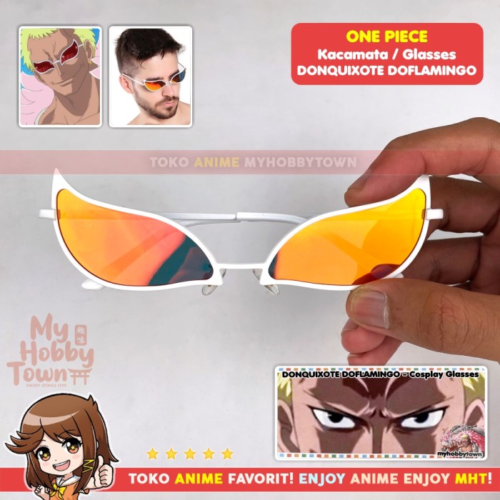 KACAMATA DONQUIXOTE DOFLAMINGO ONE PIECE KOSTUM COSPLAY ANIME