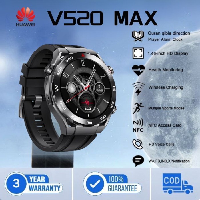 TERLARIS SMARTTCH V520 MAX JAM SMARTTCH PRIA NITA ULTIMATE BARU BT ING TEROOF LUXURY AND NOBLE