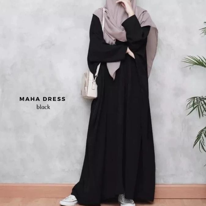 Abaya Batwing Maha Dress - Gamis Syari Oversized Jumbo Casual Putih Bw