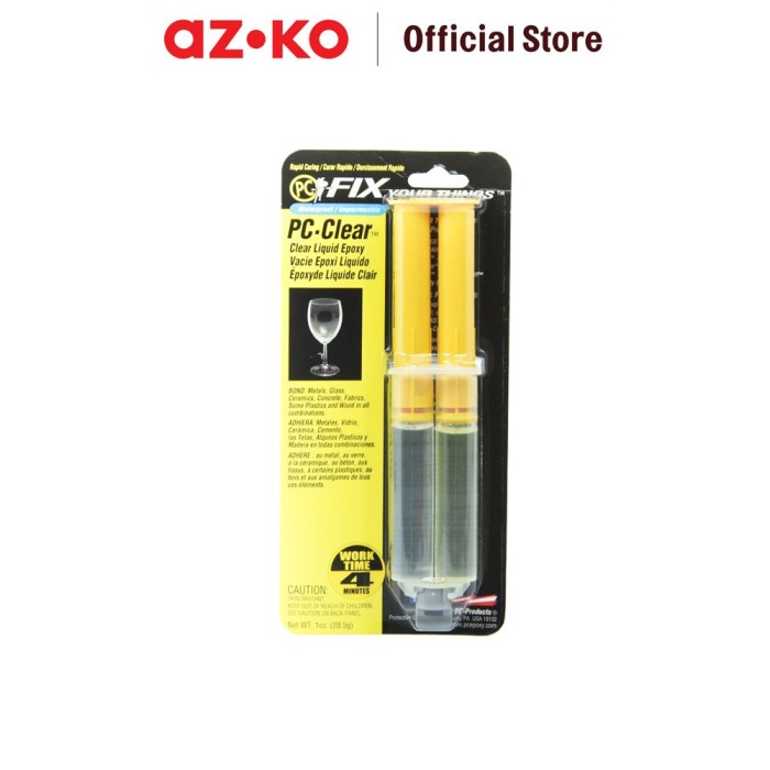 

pintar- AZKO Pc Clear Lem Cairan Perekat Epoxy Dengan Suntikan 25 Ml