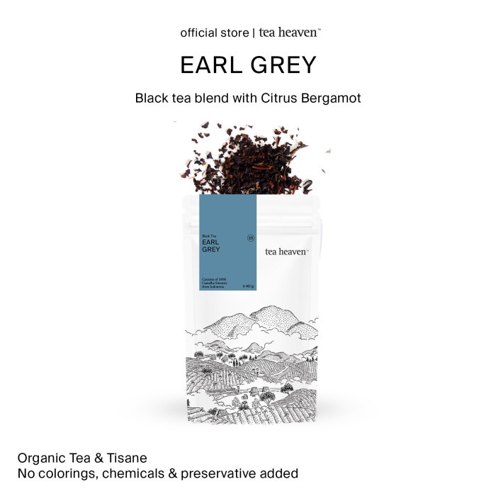 

Earl Grey Tea Premium Organik Teh Bergot Tea Heaven