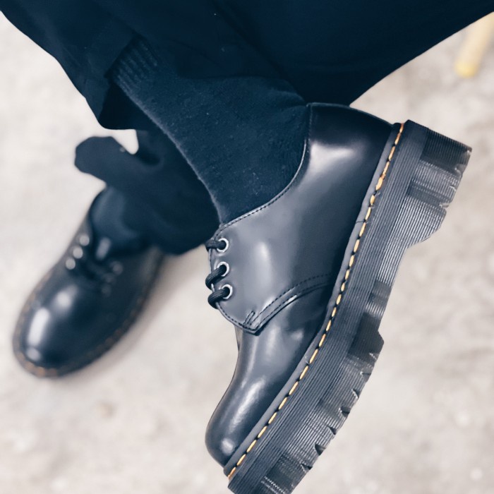 Sepatu Dr Martens 1461 Quad Platform Black