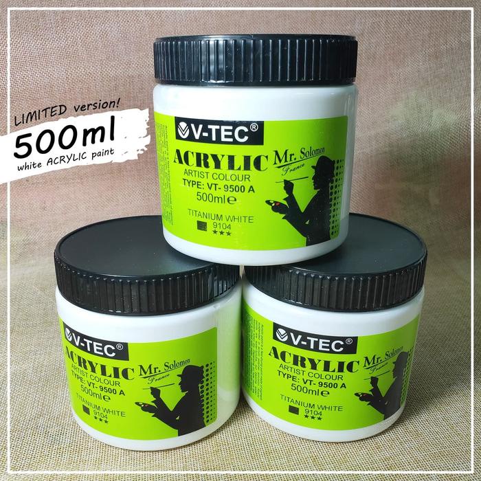 

pintar- V-Tec Vtec Acrylic Botol 500ml Cat Akrilik 500 ml Waterproof Permanent