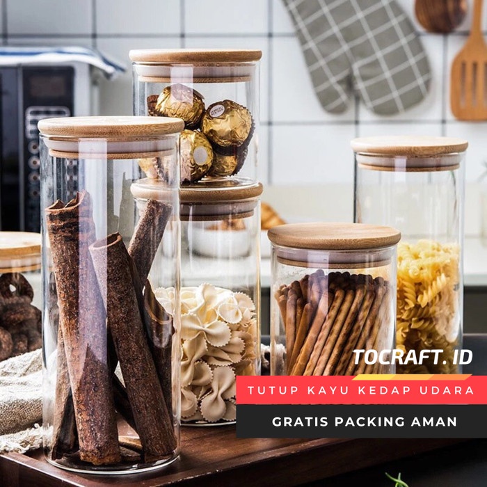 

NEW Toples Kaca Kopi Bumbu dapur Tempat Penyimpanan Makanan ringan FH960