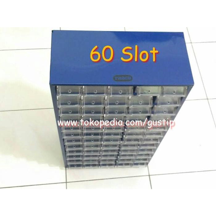 READY STOK Rak Raaco 60 slot laci Rak pernak pernik mur baut komponen