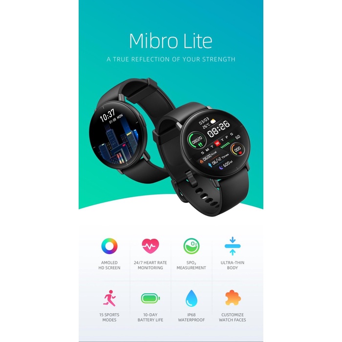 Hot Sale Mibro Lite Smartwatch Amoled Display 15 Mode Sport Alt Air X1 Band Original
