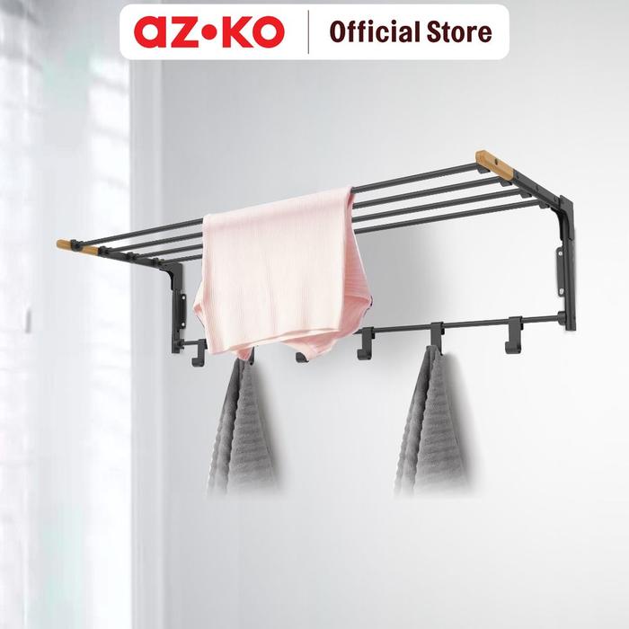 READY AZKO STORA JEMURAN BAJU DINDING TEMPAT JEMUR BAJU DRYING RACK GANTUNGAN LAUNDRY PERLENGKAPAN