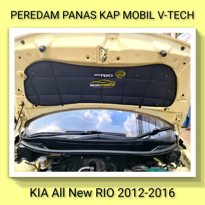 Grosir Kia Rio All New Pelindung Peredam Panas Kap Mesin Mobil Vtech + Klip