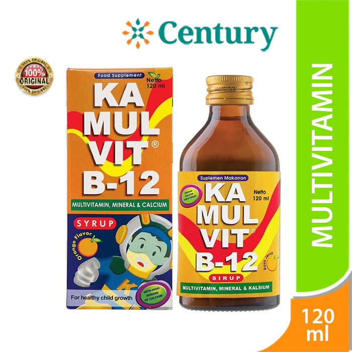 KAMULVIT B-12 SYRUP 120ML / MULTIVITAMIN ANAK / VITAMIN ANAK
