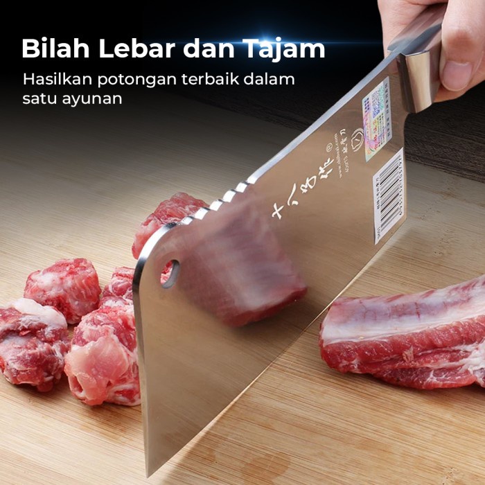 PREMIUM XITUO Pisau Butcher Daging Almazan Cleaver Knife Golok Cincang Tulang