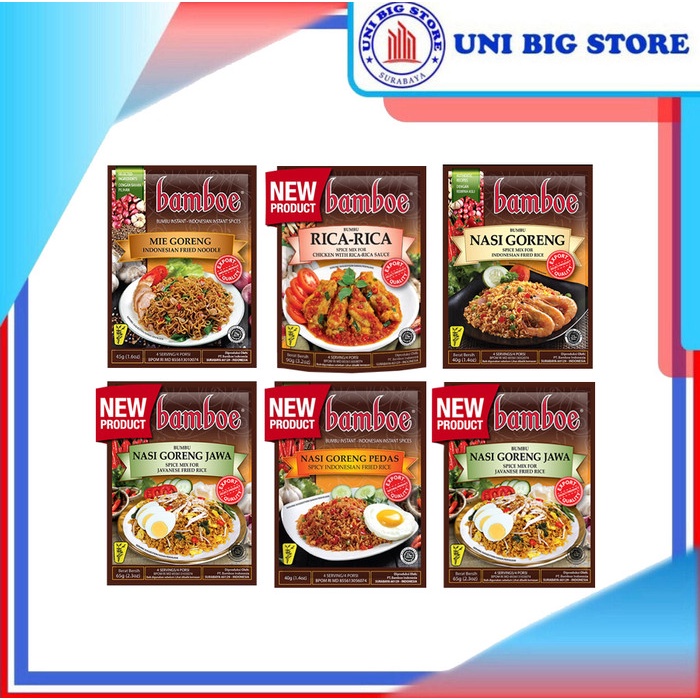 

VH559 Bamboe EXPORT Bumbu Instan Mi Nasi Goreng Pedas Jawa Tongseng Ricarica PROMO SPECIAL