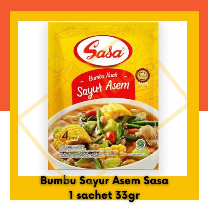 

NW686 Sasa Bumbu Sayur Asem Bubuk Instan Racik 1 sachet 33gr FREE ONGKIR