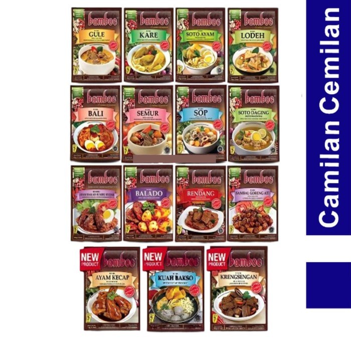 

OZ548 Bamboe Bumbu Indonesia Bumbu Instan Export Quality All Varian OBRAL