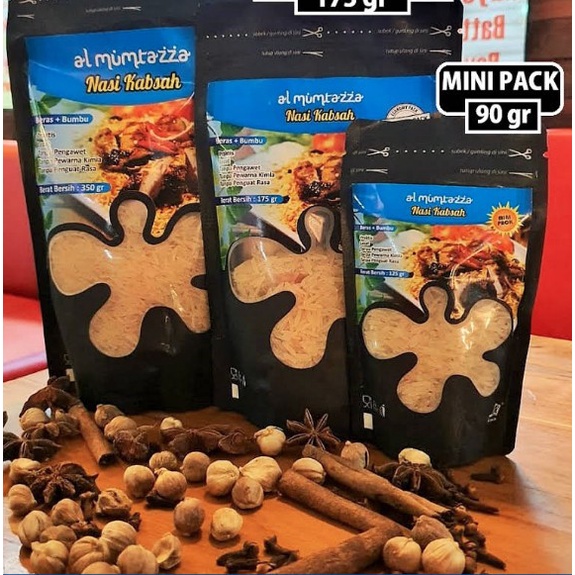 

Lezat- Al Mumtazza Nasi Kabsah Beras Basmati Instan Instant 350gr Family Pack