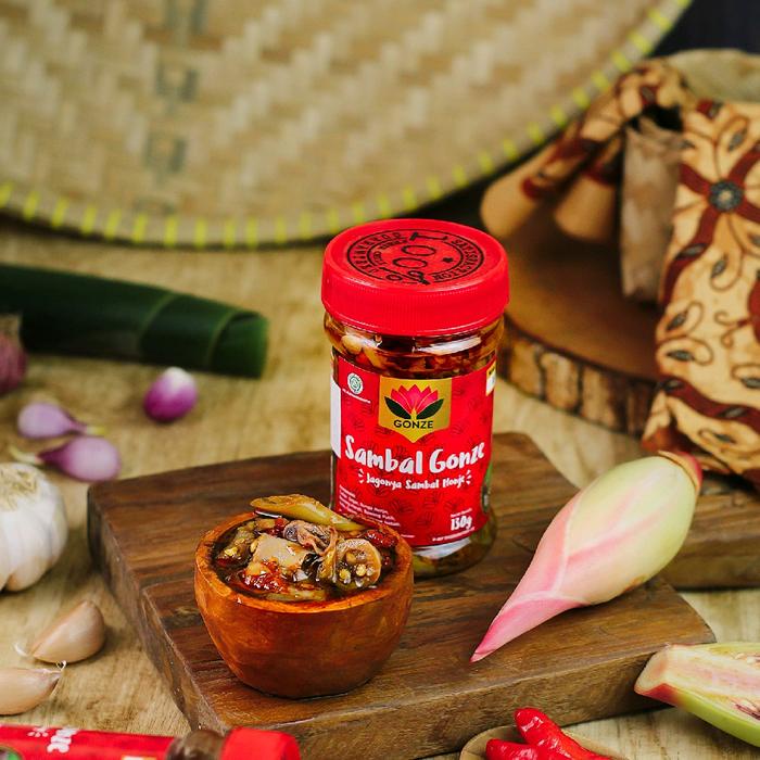 

GV252 Sambal Kecombrang Cumi Regular Sambal Gonze sambel honje instan kemasan botol bisa langsung
