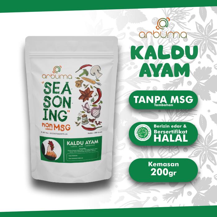 

ZC951 ARBUMA Seasoning Kaldu Ayam Non MSG 200gr Halal Bumbu Masak Dapur Bubuk Instan Tabur Premium