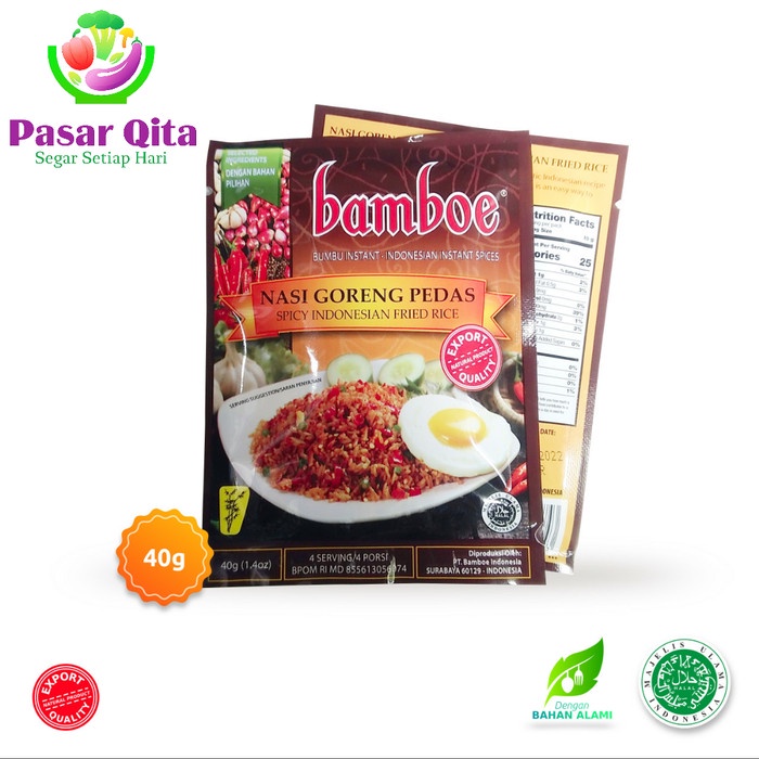 

MZ358 Bamboe Bumbu Instan Nasi Goreng Pedas - 1 Sacheet ( Pasar Qita ) DISKON