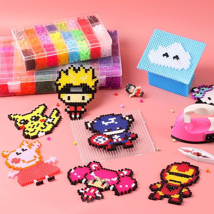 PREMIUM 5mm Hama Perler Beads Set Mainan Edukasi Anak Setrika Mini DIY Manik Air Aquabeads Aqua