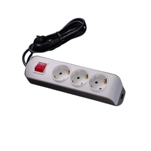 PREMIUM Stop Kontak Broco 3 Lubang Miring 15836 dengan CP, Saklar, dan Kabel