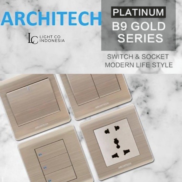 PREMIUM Saklar Architech Platinum Gold Series