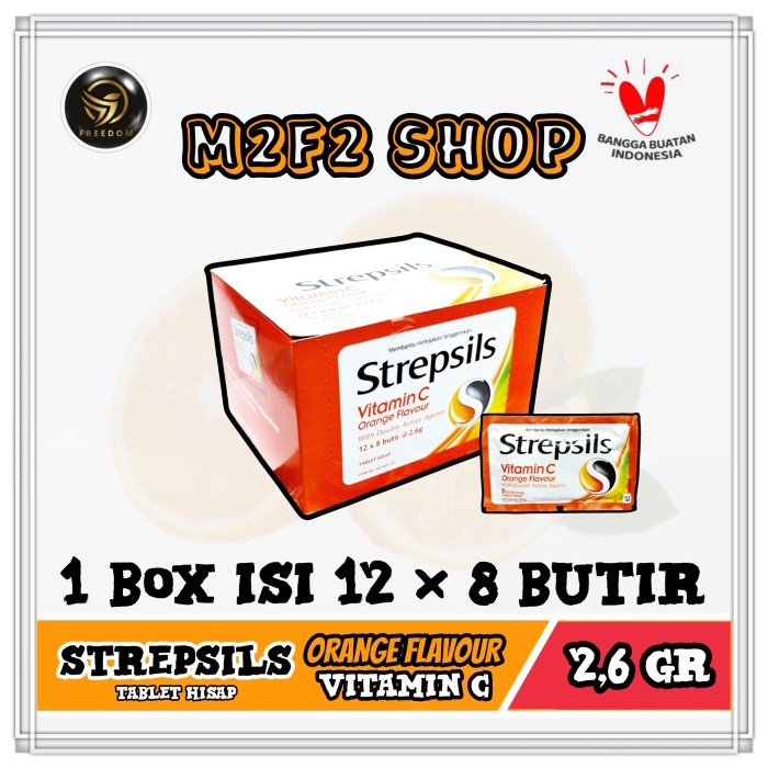 

Permen Strepsils Vitamin C Orange Flavour - 249,6 gr (Harga 1 Box)