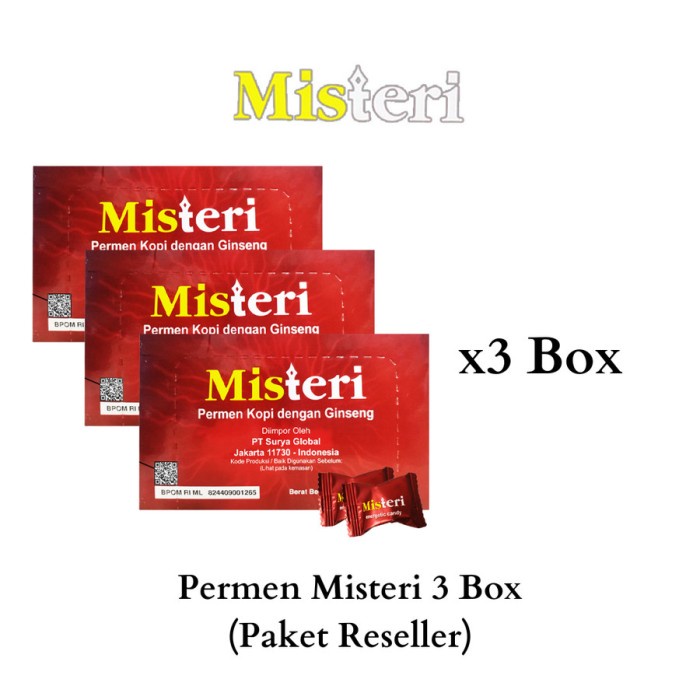 

Misteri Candy Permen Misteri Permen Rasa Kopi 30 Pcs Box Utuh