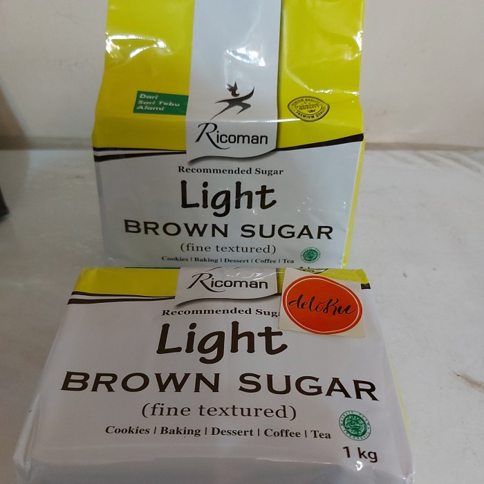 

Lezat- Ricoman light brown sugar 1kg cooking, baking, coffee, tea, dessert