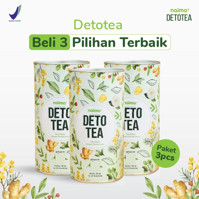 

[Deto Tea] 3 Teh Rempah Herbal Jahe Teh Hijau Daun Kelor Alami - Tanpa Pengawet (BPOM RI MD