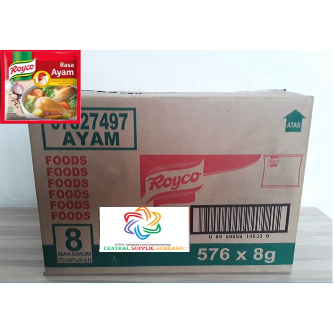 

Lezat- Royco Rasa Ayam Bumbu Penyedap [9gram /576 pcs / 1 karton ]