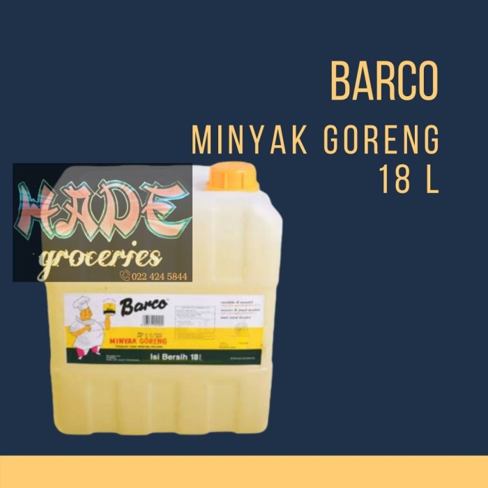 

Lezat- BARCO minyak goreng kelapa/kopra 18lt