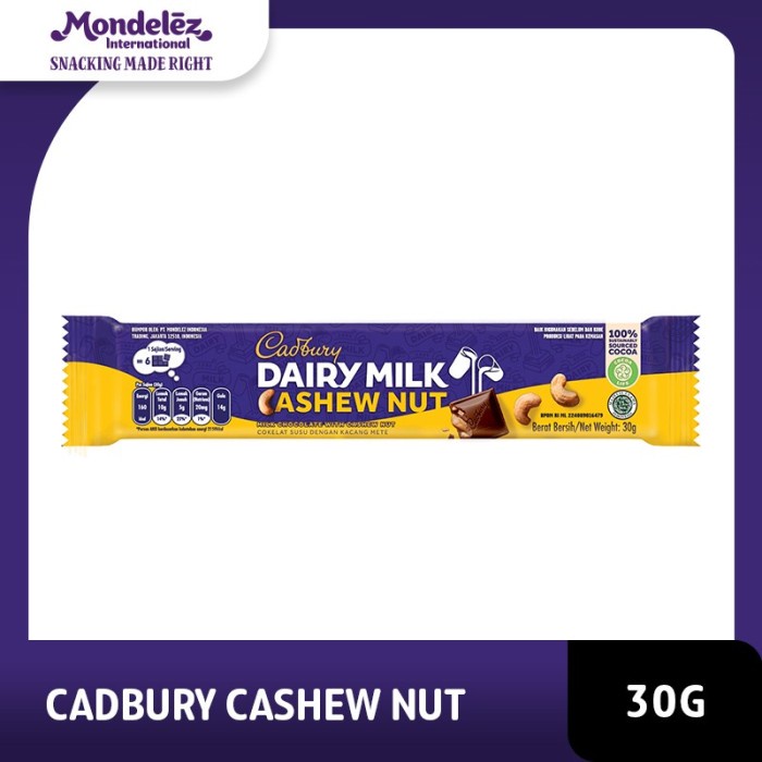 

Cadbury Cokelat Cashew Nut 30g - 12 pcs