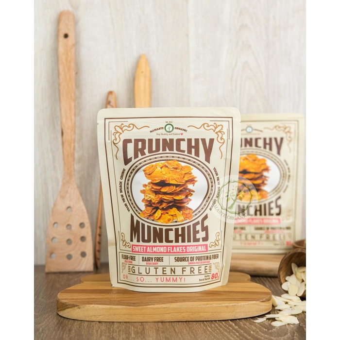 

CRUNCHY MUNCHIES - GLUTEN FREE SWEET ALMOND FLAKES ORIGINAL 80GR