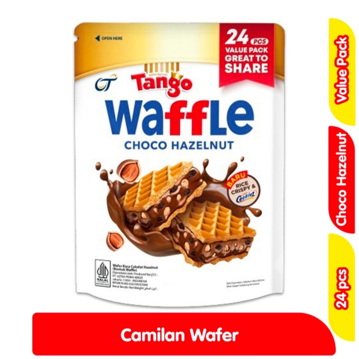 Tango Waffle Cokelat Hazelnut Kaleng 105 g