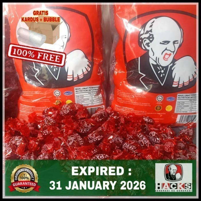 

Permen Hacks Original - Permen Batuk (1 Pack = 1.8 Kg)