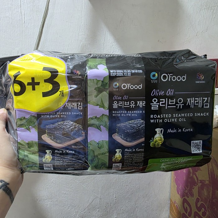 

Rumput laut sushi Nori / seaweed korea 6+3 / manjun