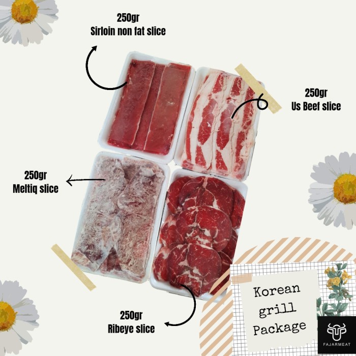 

Lezat- korean grill shabu / paket slice / shabu shabu /1kg