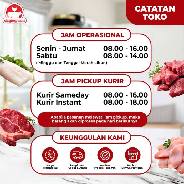

Lezat- Daging Slice Teriyaki / Yakiniku Premium Quality - 500gr