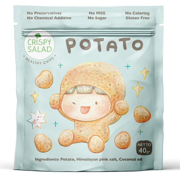 

Cemilan Sehat Crispy Salad Potato 40Gr