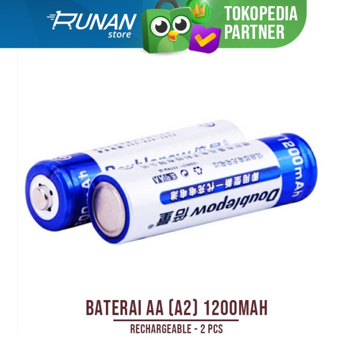 Baterai Cas AA Rechargable Battery A2 Batu Baterai Isi Ulang