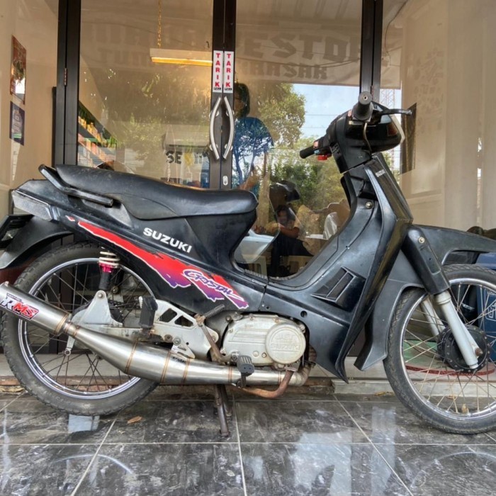 knalpot standar racing suzuki crystal steinles