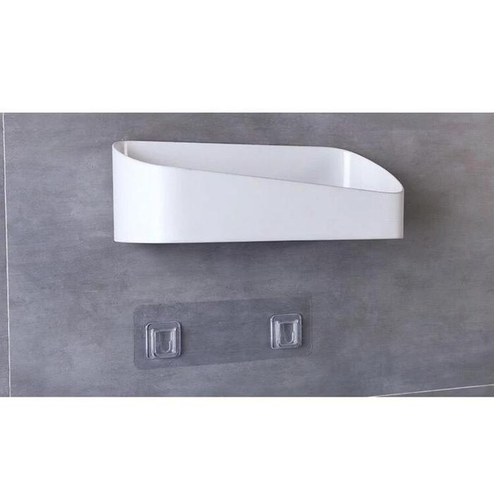 AVVET-(COD)Lem Rak Gantungan Bentuk Persegi Panjang Gantungan Dinding Rak Kamar Mandi Tempel