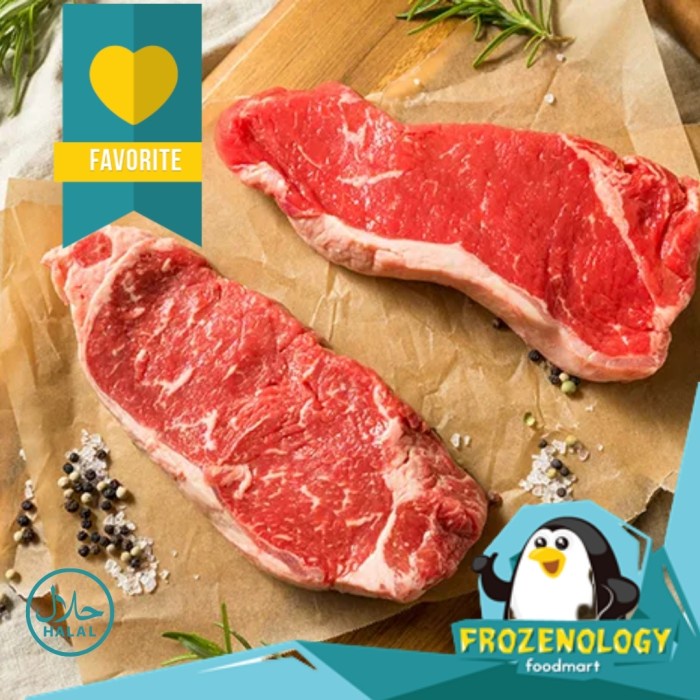 

Lezat- Steak Sirloin Australia Young Prime Premium 200gr Grain Feed