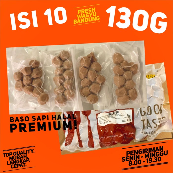 

Lezat- BERNARDI HORECA PACK BAKSO SAPI BESAR REPACK ISI 77 / 10 PREMIUM HALAL