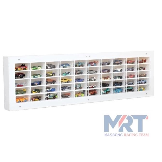 RAK AKRILIK HOTWHEELS ISI 50 SLOT LANDSCAPE - PINTU MAGNETIC