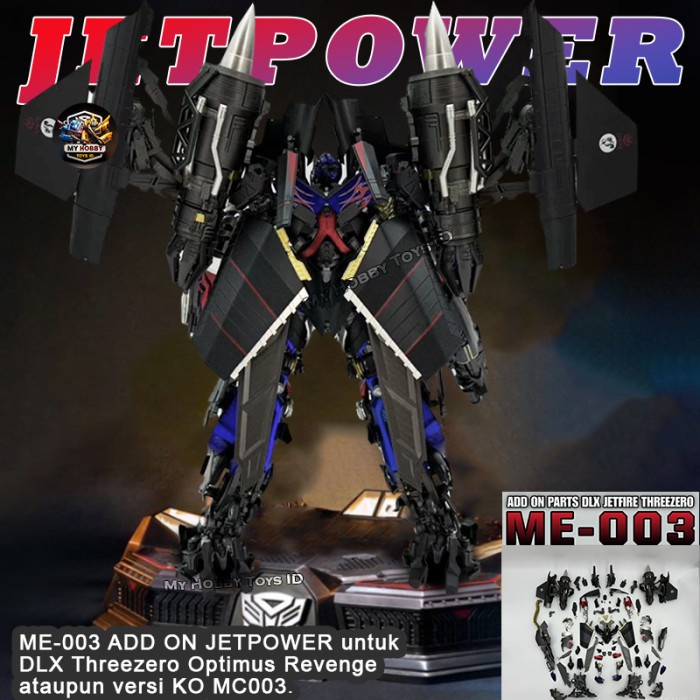 SALE FIGURE TAMBAHAN JETPOWER OPTIMUS PRIME DLX THREEZERO / KO MC003 TRANSFORMERS OPTIMUS JETFIRE