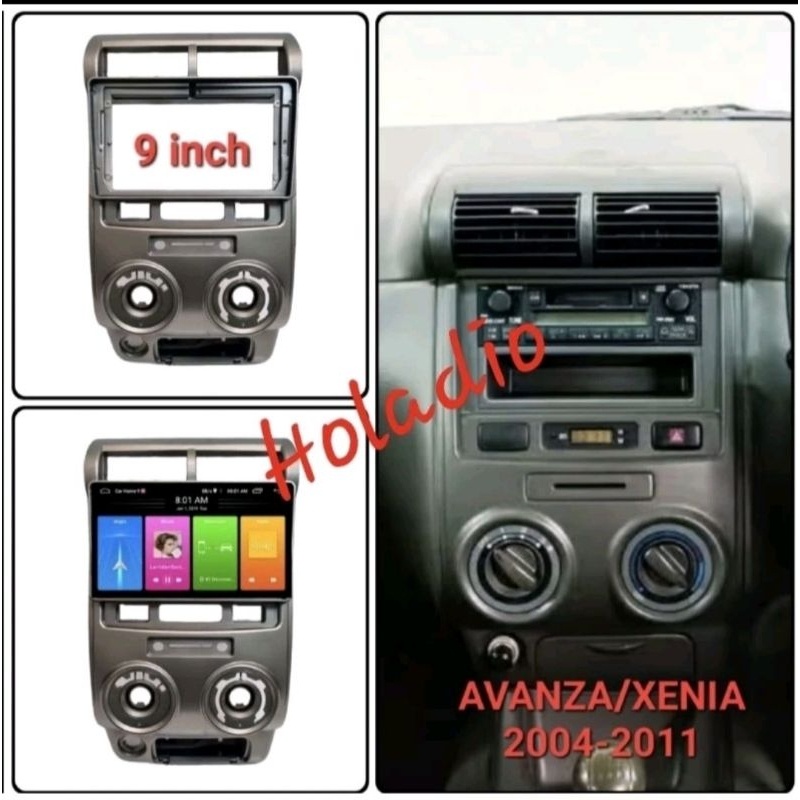 PAKET HEAD UNIT AVANZA ANDROID 9 INCH / PAKETAN HEAD UNIT AVANZA 9" / ANDROID 9" / FRAME / 1 SET