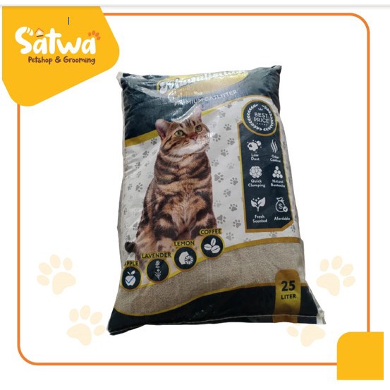 Pet- PASIR KUCING 20KG GUMPAL WANGI KHATULISTIWA 25 liter EKSPEDISI