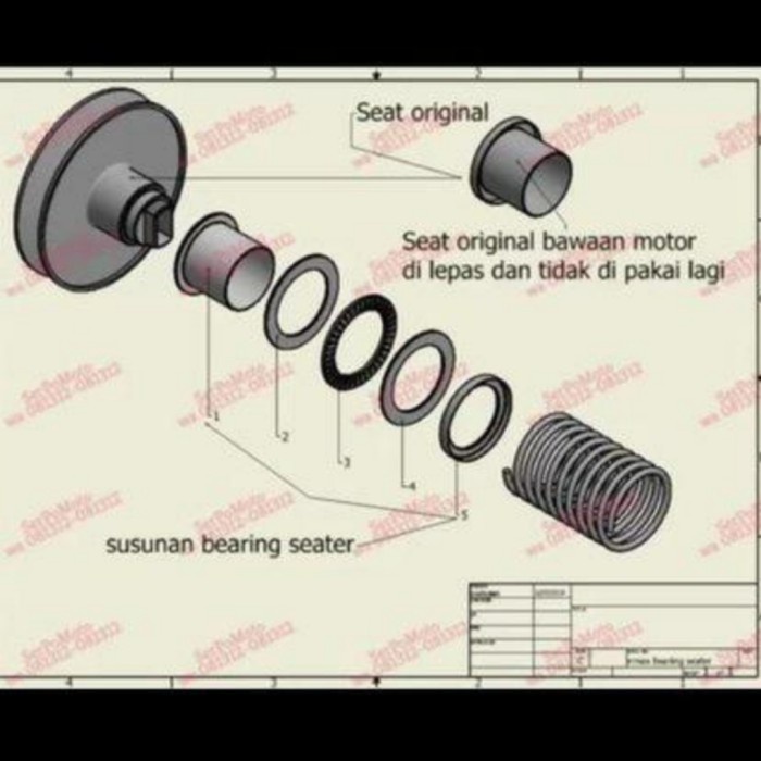 READY STOK BEARING SEATER KOMPLIT YAMAHA MIO M3 PRESISI VETOR