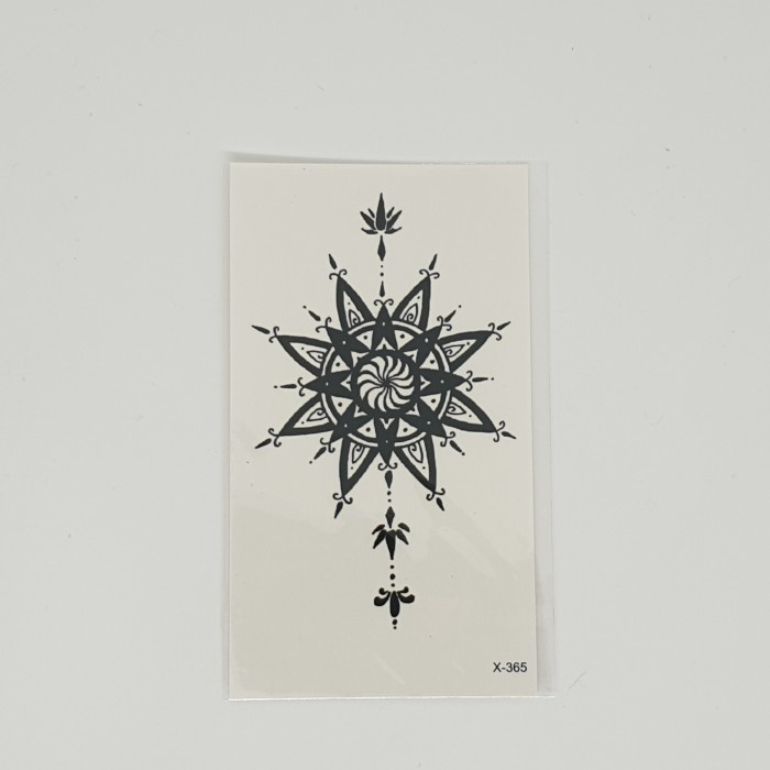 Tato Temporer Black Star Bintang Tattoo Sticker Air Import Quality